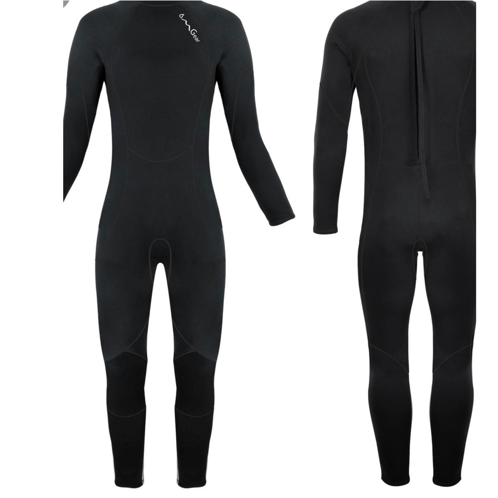 OMGear Kids Wetsuit 3mm Neoprene Full Body Youth Surf Scuba Diving Suit Black